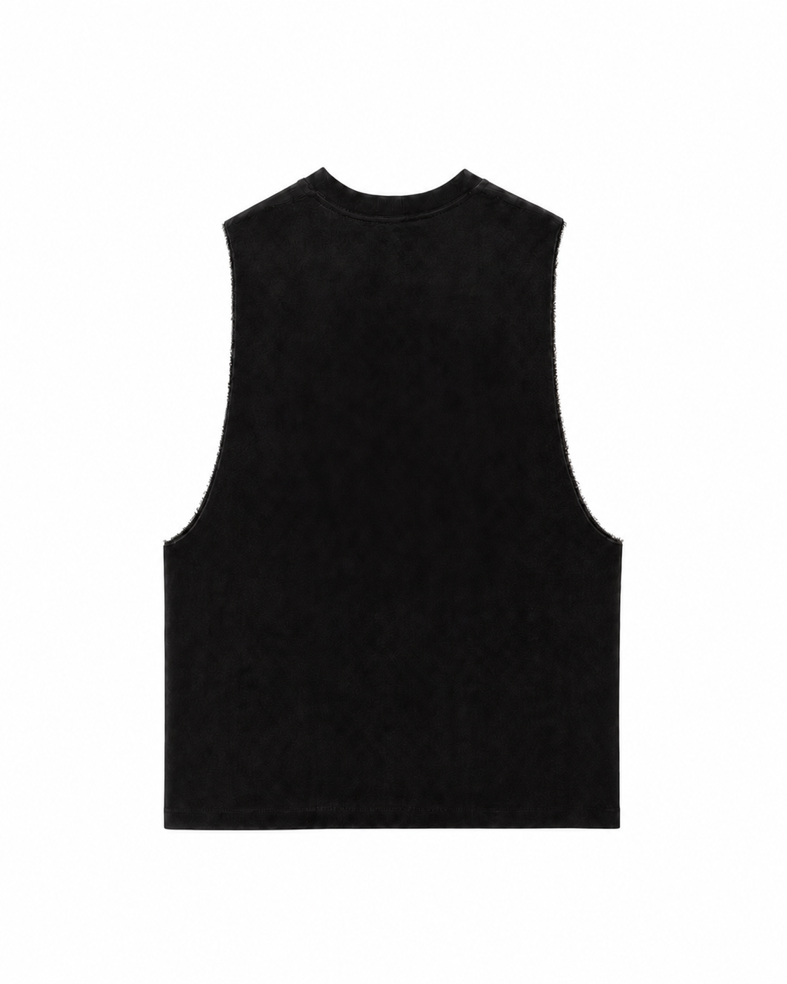 Oversized Drop-Armhole Tank - Black