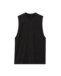 Oversized Drop-Armhole Tank - Black