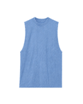 Oversized Drop-Armhole Tank - Medium Blue