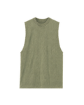 Oversized Drop-Armhole Tank - Olive