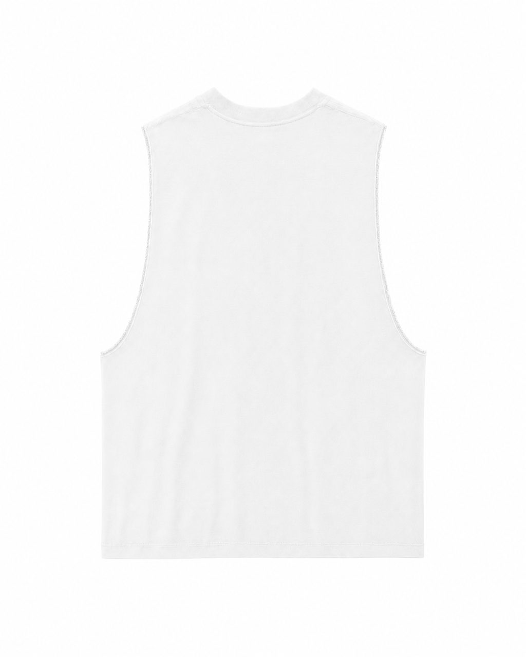 Oversized Drop-Armhole Tank - White