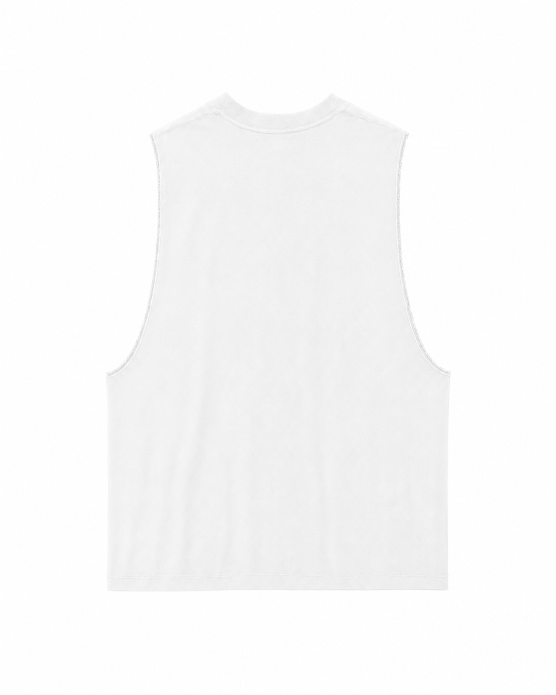 Oversized Drop-Armhole Tank - White