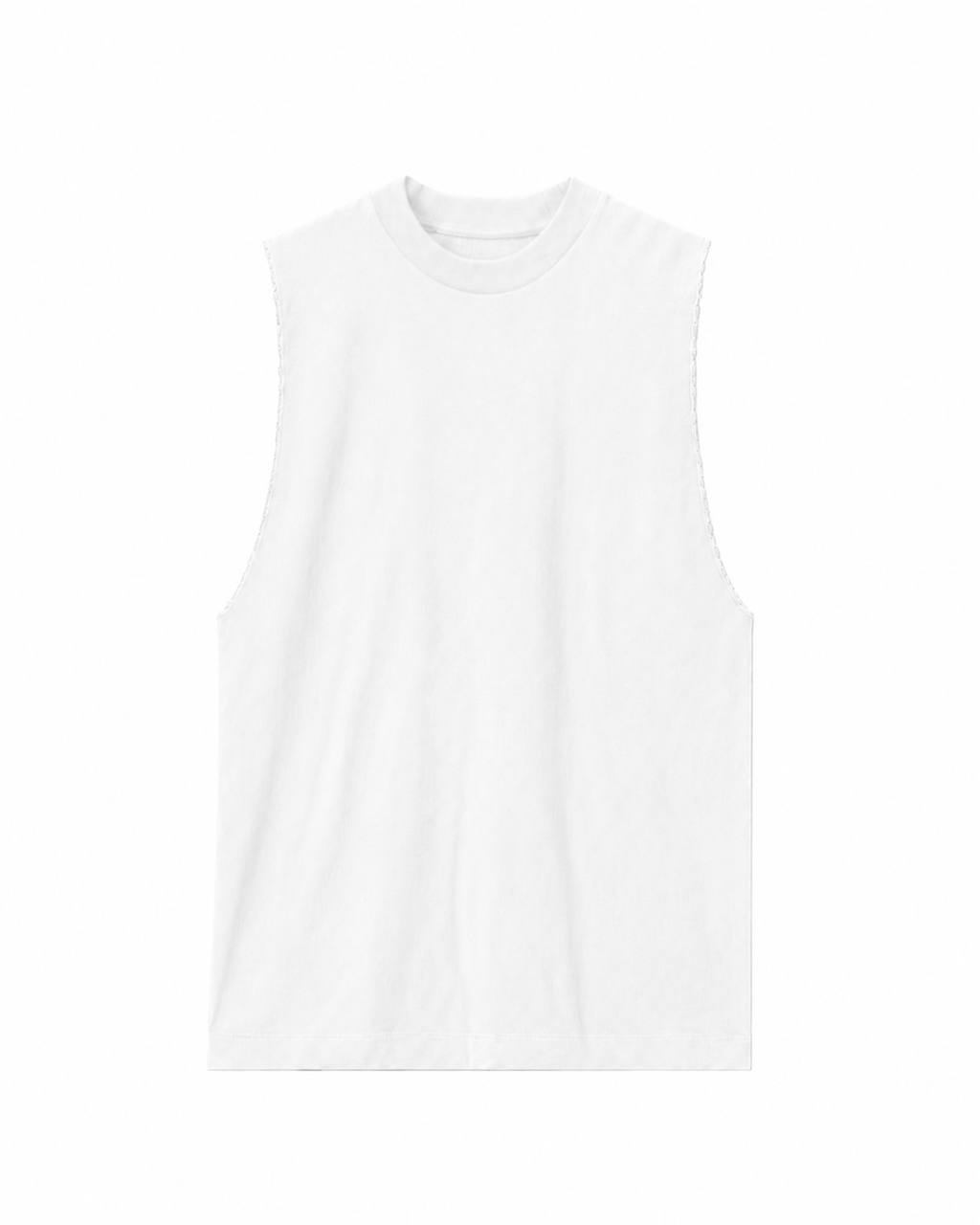 Oversized Drop-Armhole Tank - White