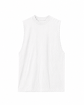 Oversized Drop-Armhole Tank - White