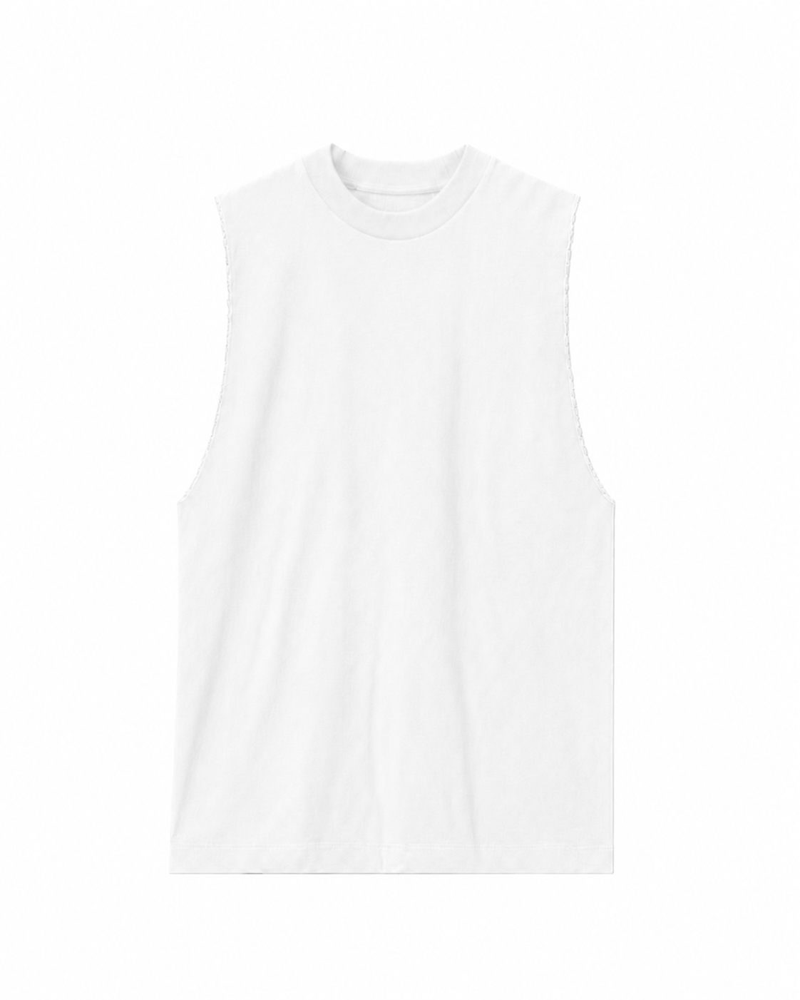 Oversized Drop-Armhole Tank - White